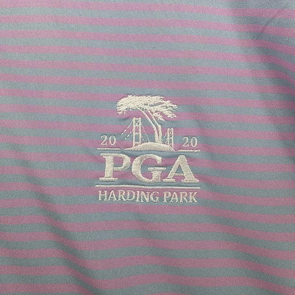 2020 PGA Harding Park Shirt Mens Medium Purple Stripe Golf Polo RLX Ralph Lauren